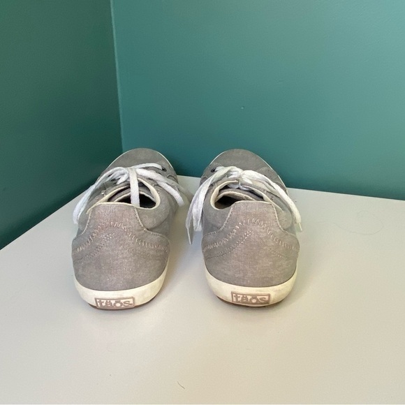𝅺TAOS Womens Star STA-12844 Gray Canvas Low Top Lace Up Sneakers Shoes Size 7 - Picture 5 of 10